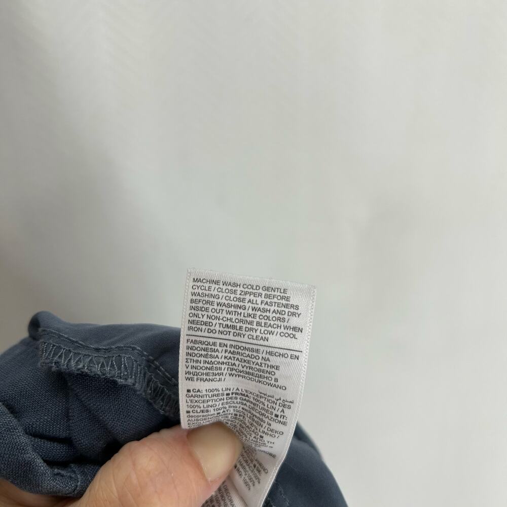 Athleta blue linen shorts 10 - Picture 6 of 7